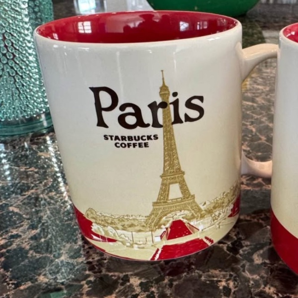 Starbucks 2015 Paris  Red and Cream City Landmark Mug
